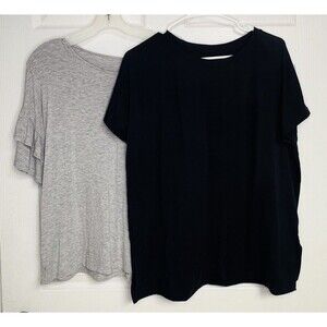 Lot of 2 ANA All In Motion S/S Shirt Black Grey Sz M Casual Athleisure